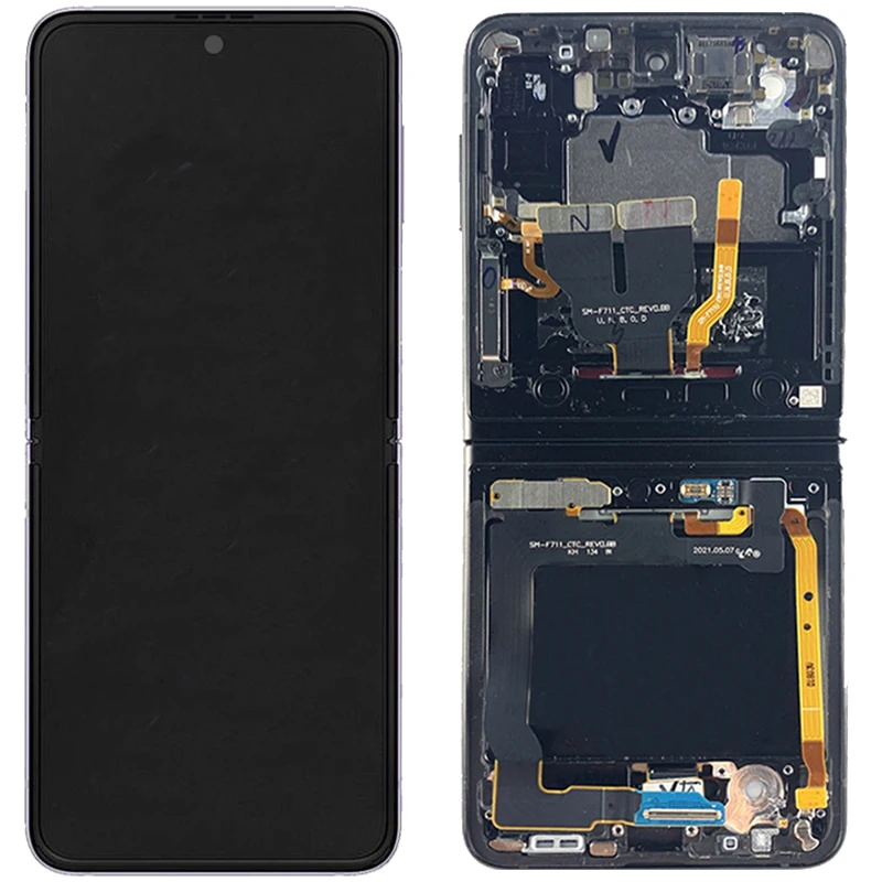 Lcd Touch Screen Sm-f711 Display Complete With Frame For Samsung Galaxy Z Flip3 5g F711
