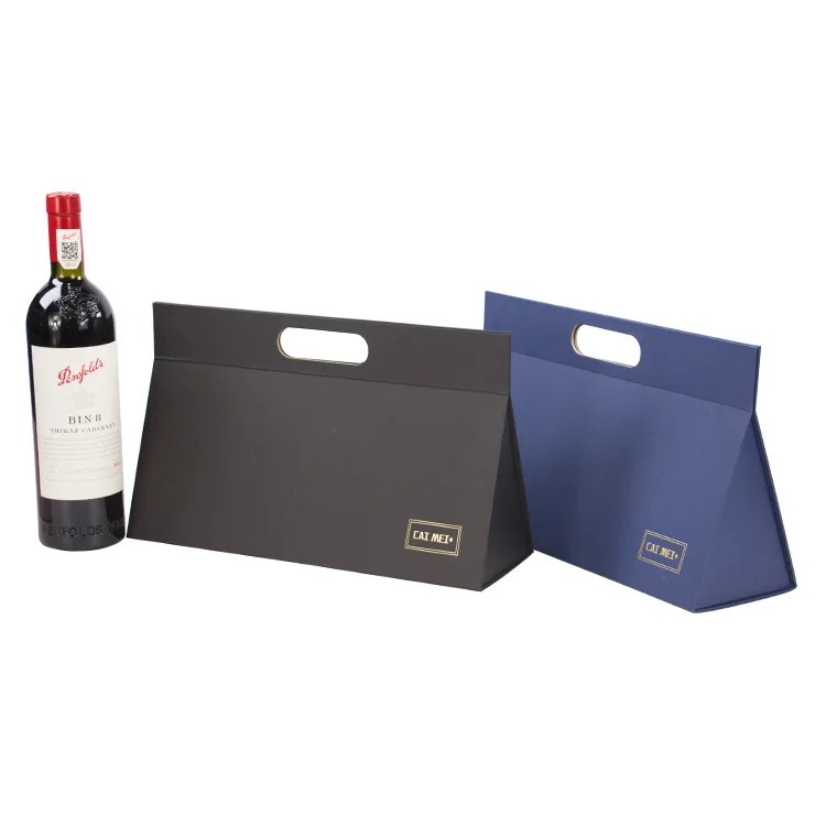 Customized Printed Logo Wine Package Gift Box Foldable Cardboard Paper Boxes for Whisky