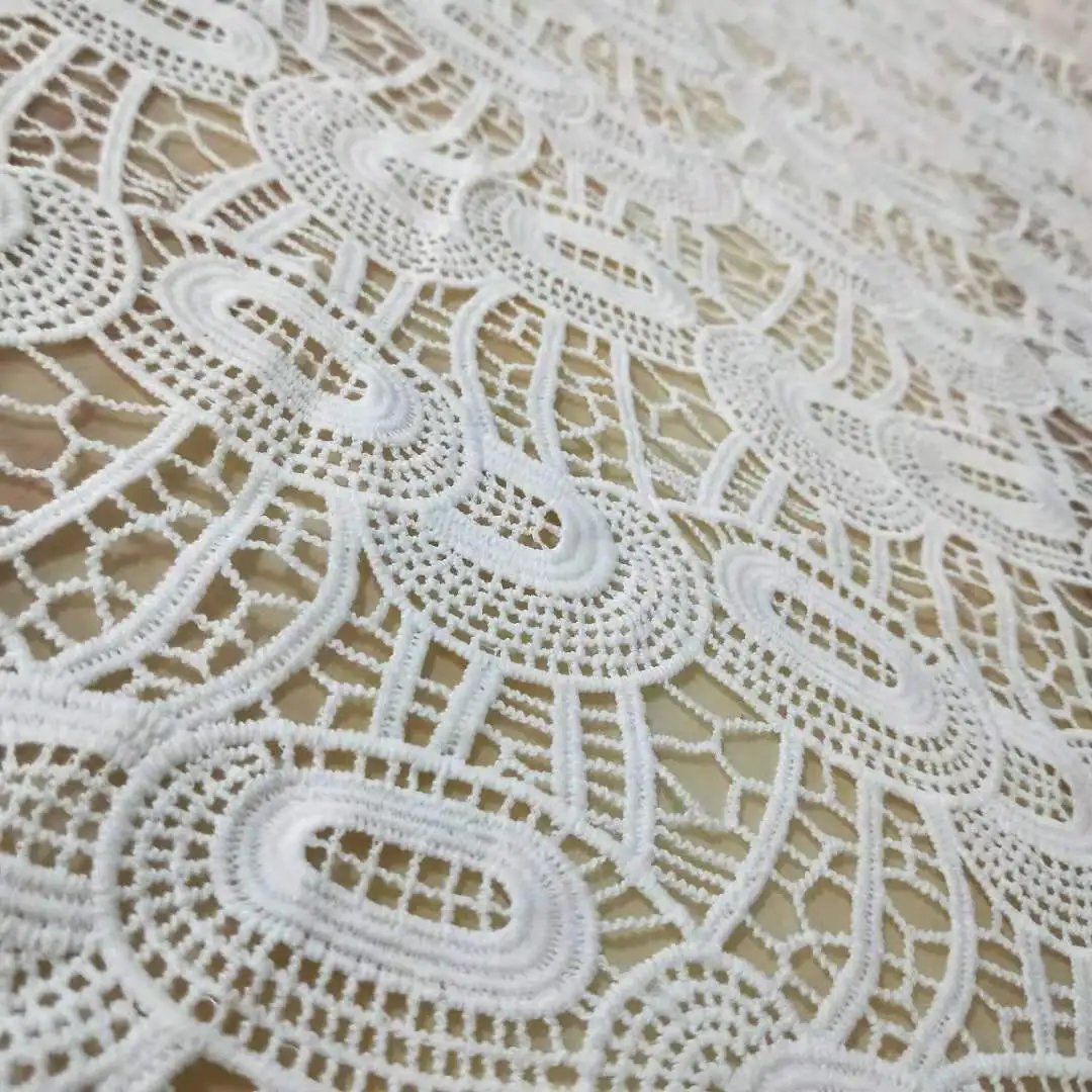 Water Soluble Embroidery Milk Silk Wedding Dress Clothing Skirt Fabric Lace Embroidery