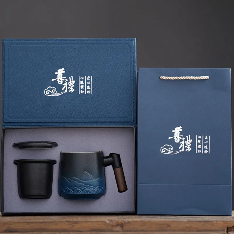 Top sales gift sets for men Flask A6 notebook fountain pen ink refill surprise gift set box packaging