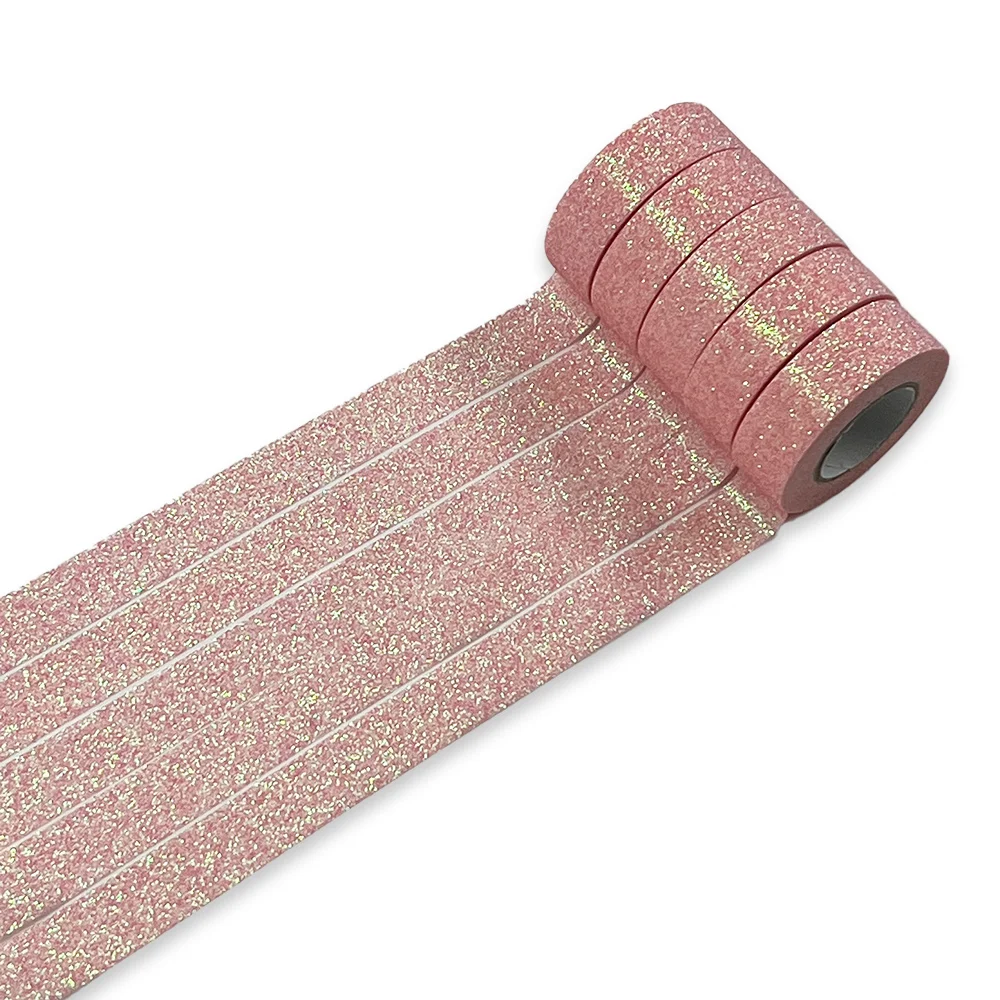 10 Rolls Glitter Washi Tape Crafting Tape Glitter Masking Tape for Festival Decoration Scrapbooking Journal Planner