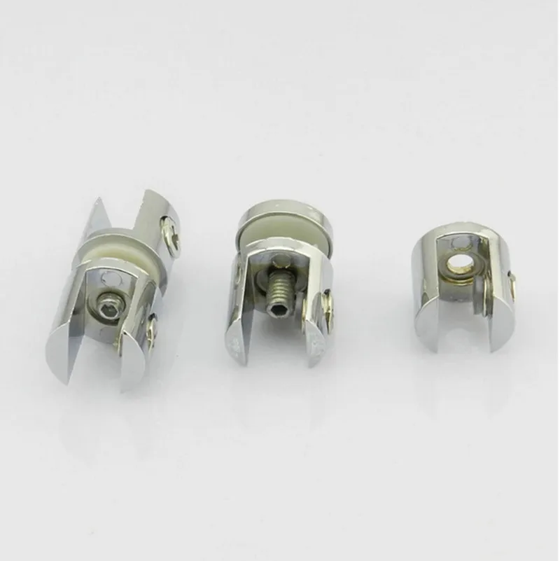 Bathroom Metal Glass Clamp Bracket Shelf Support pins glass clip