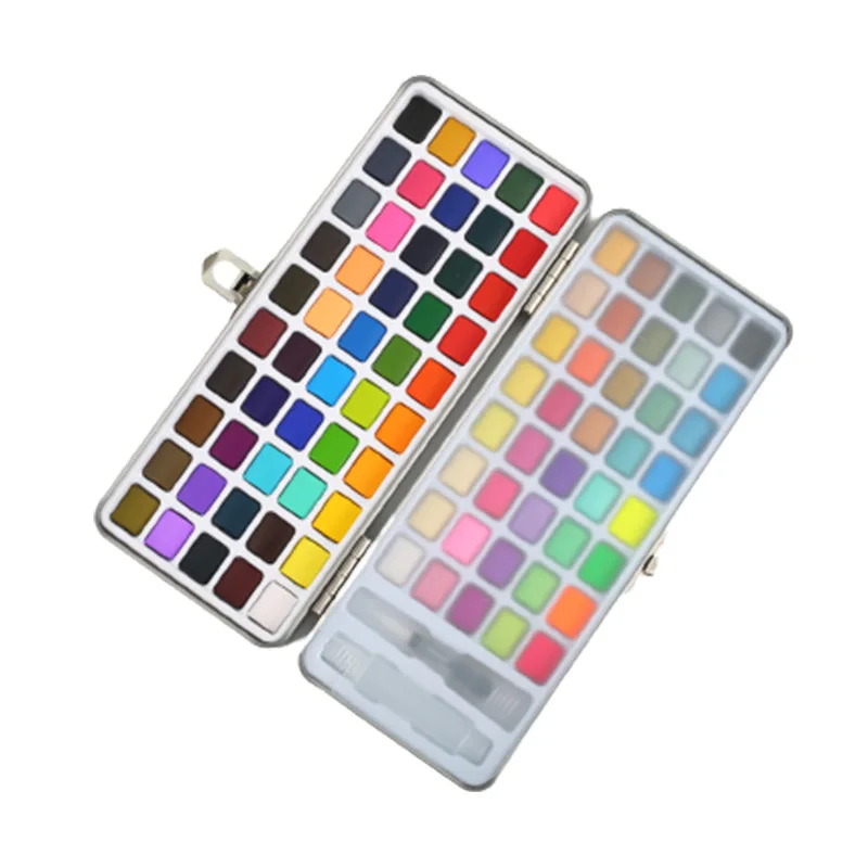 High Quality 100 colors Custom Watercolor Paints Sets With Brush best price