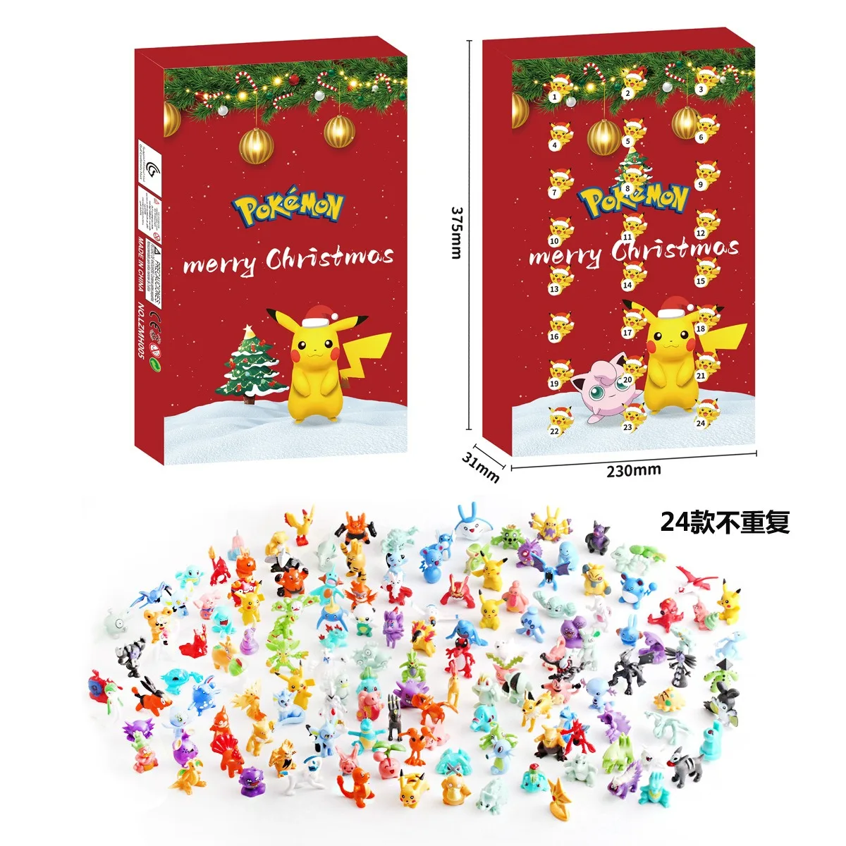 2024 Wholesale Christmas Xmas Advent Calendar Pokemoend Sanrios Stiches  Minecrafts Figure Ornaments Blind Box Figure Toy