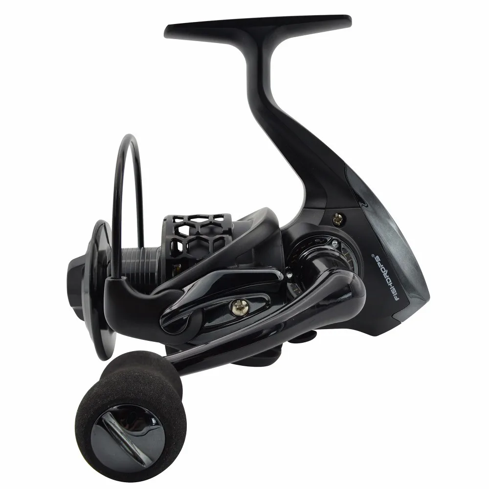 Fishdrops Hot Sale Spinning Black Metal 12bb Saltwater Lightweight Pesca Size 1000-7000 Fishing Wheel Coil Fishing Reels