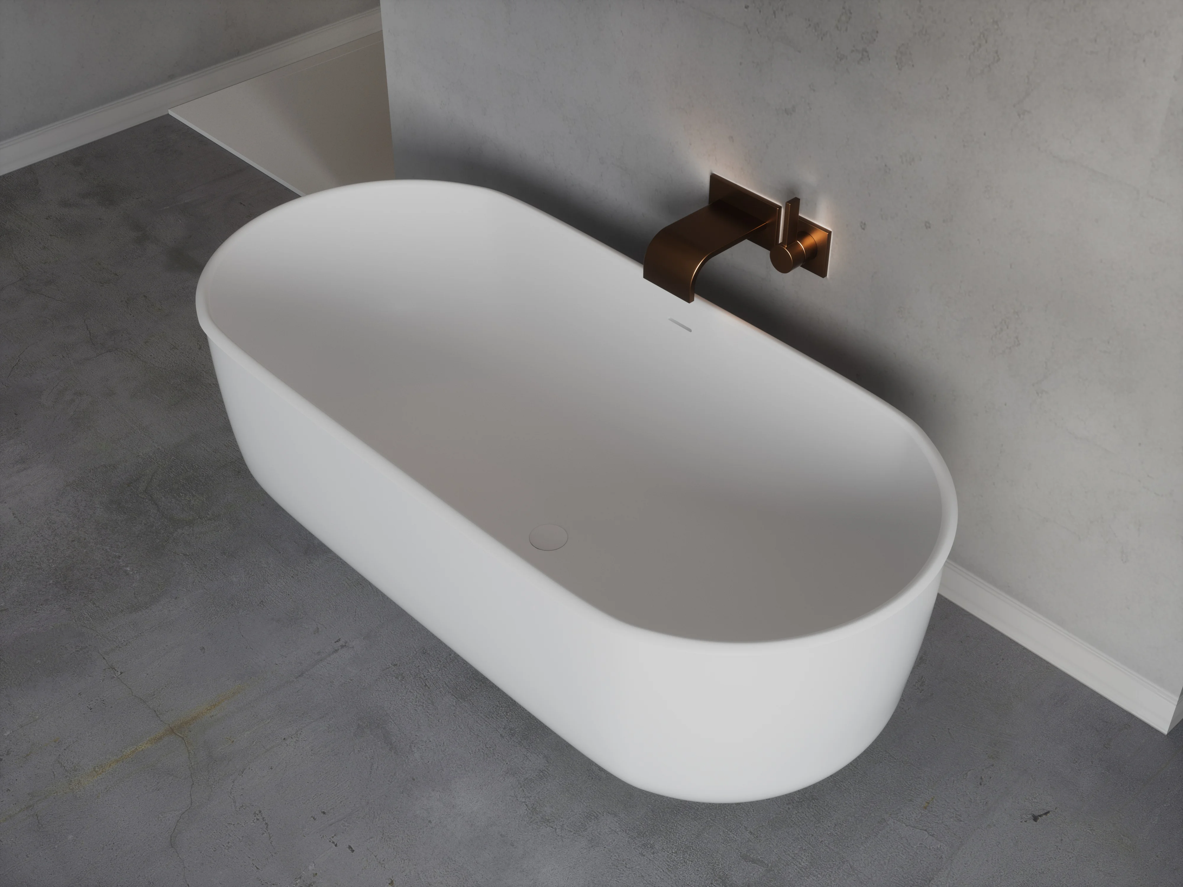 KKR solid surface freestanding bathtub popular solid surface bathtub for european market bathtub freestanding