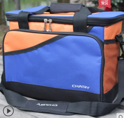 Hot selling 600D oxford durable lunch insulated thermal delivery bag customized food cooler bag