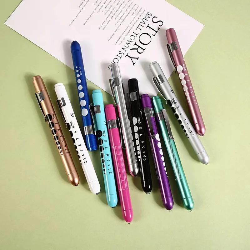 Medical Pen Light Aluminum Alloy Nurse LED Penlight Doctor Pen with Yellow or White Light