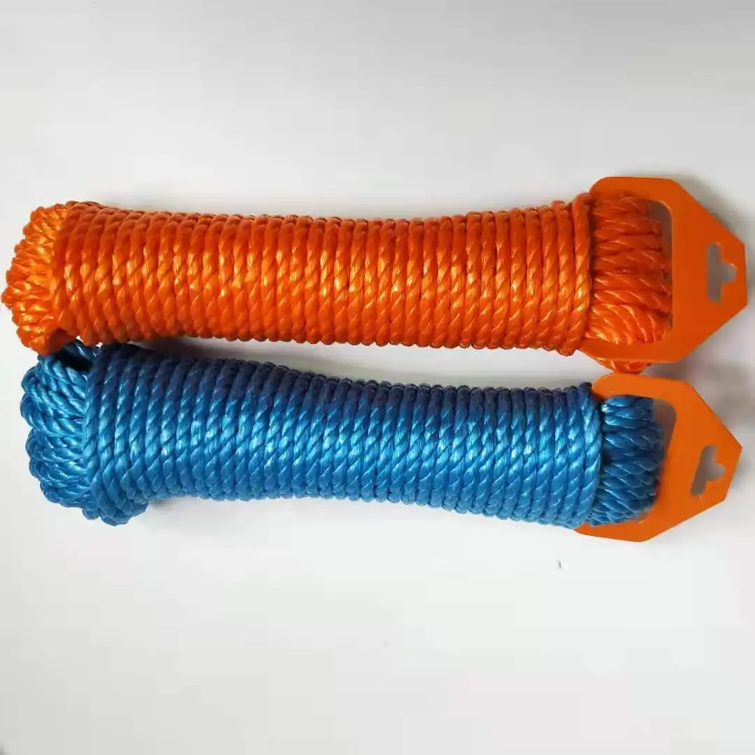wholesale 3 Strand twisted 5mm flat rope PP Packing