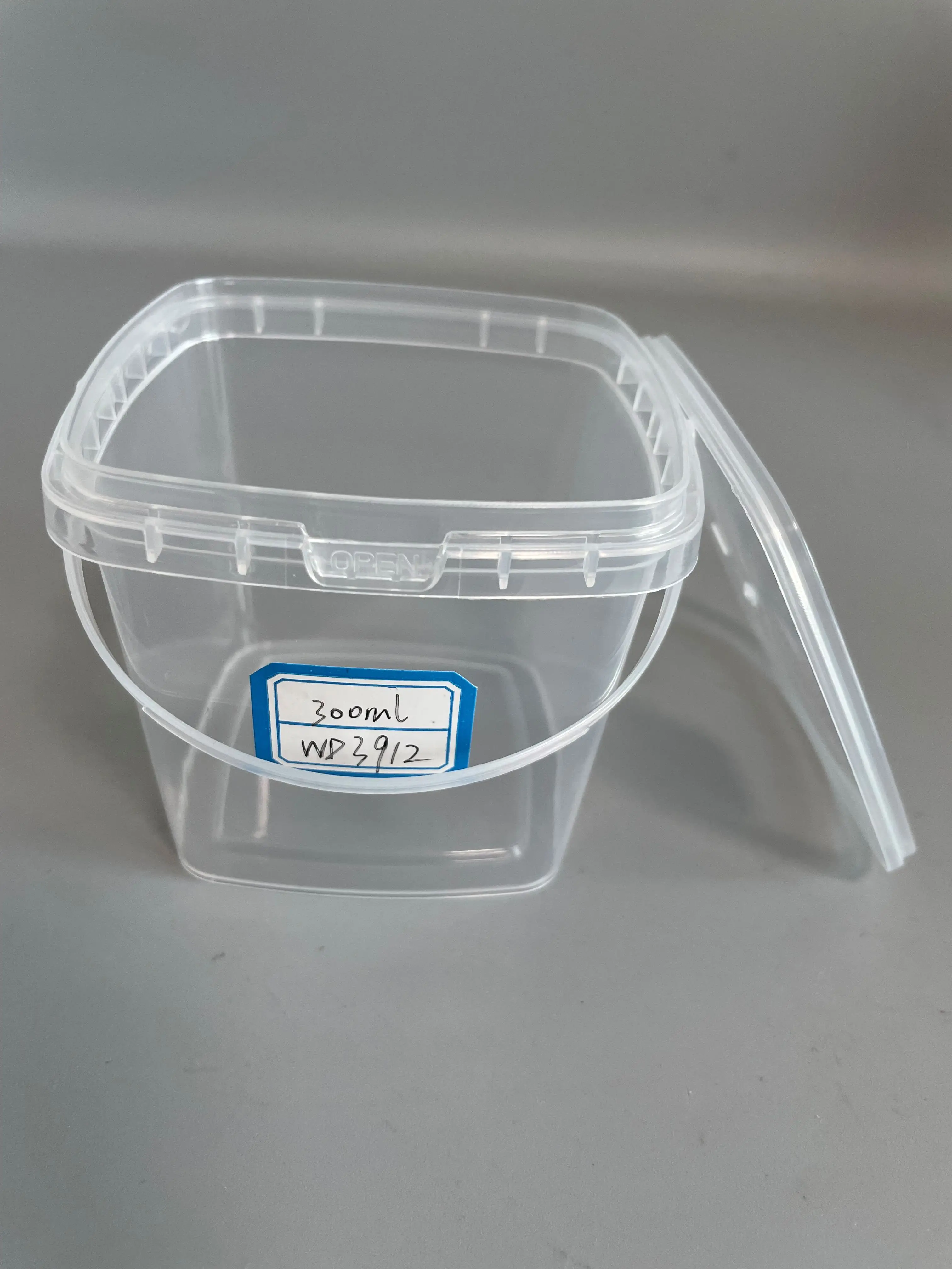 High Quality Price 300ML PP Material Drop Resistant Transparent Square Barrel