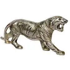 Handmade Home Decoration Resin Animal Gold Leopard Statue Aluminium Brass Antique Tiger For Home Decoration