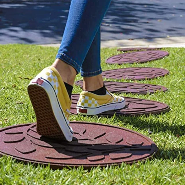 Pavement Tiles Cheap Outdoor Pathway Rubber Tile For Garden Playground Rubber Tiles