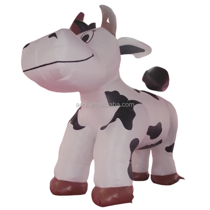 Advertising Giant Inflatable Cartoon Figure Milk Cow Model For Farm Promotion