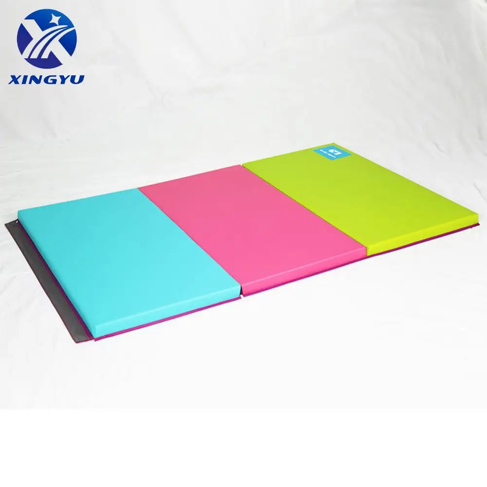 kids cheaper trifold foam gymnastic landing crash laning matting exercise mat fold out tumbl gymnastics mat