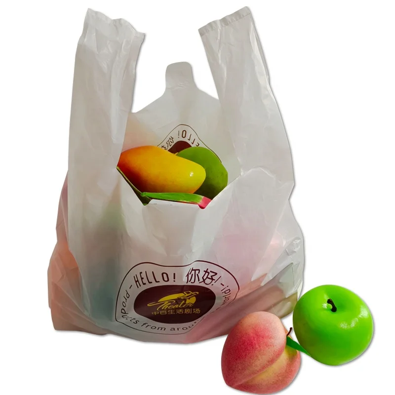 Shopping bags wholesalers cheap custom logo printed carry bags for shopping supermarket plastic grocery shopping bag