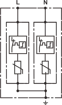 EKU5-T2-20 ETEK T2  Type C 1P Imax 20kA SURGE PROTECTIVE DEVICE ARRESTER  SPD