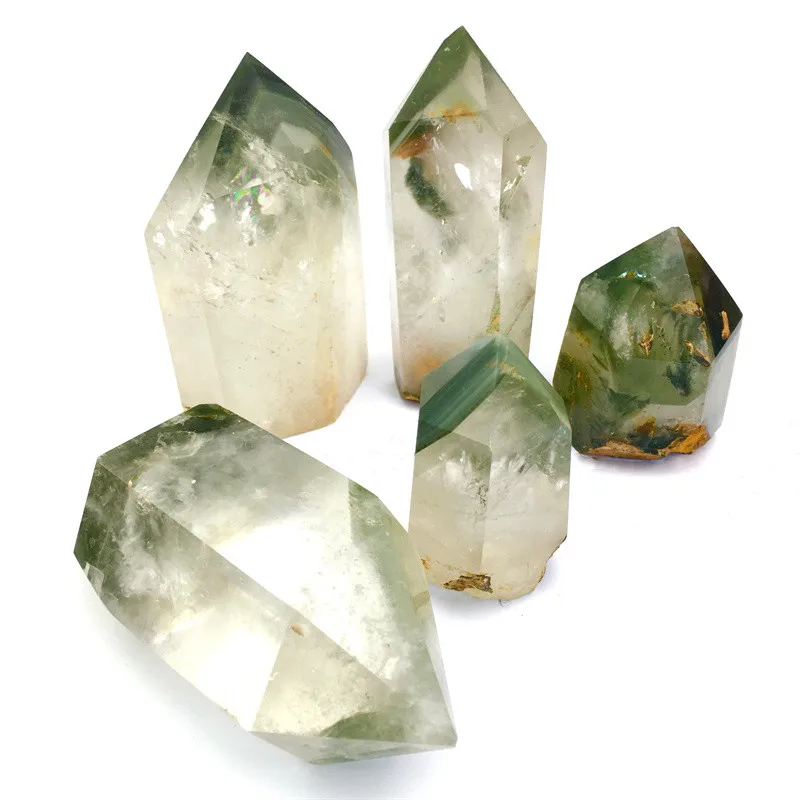 Customized Shapes Green Ghost Phantomgarden Ghost Tower Wholesale Crystal Quartz Point Tower