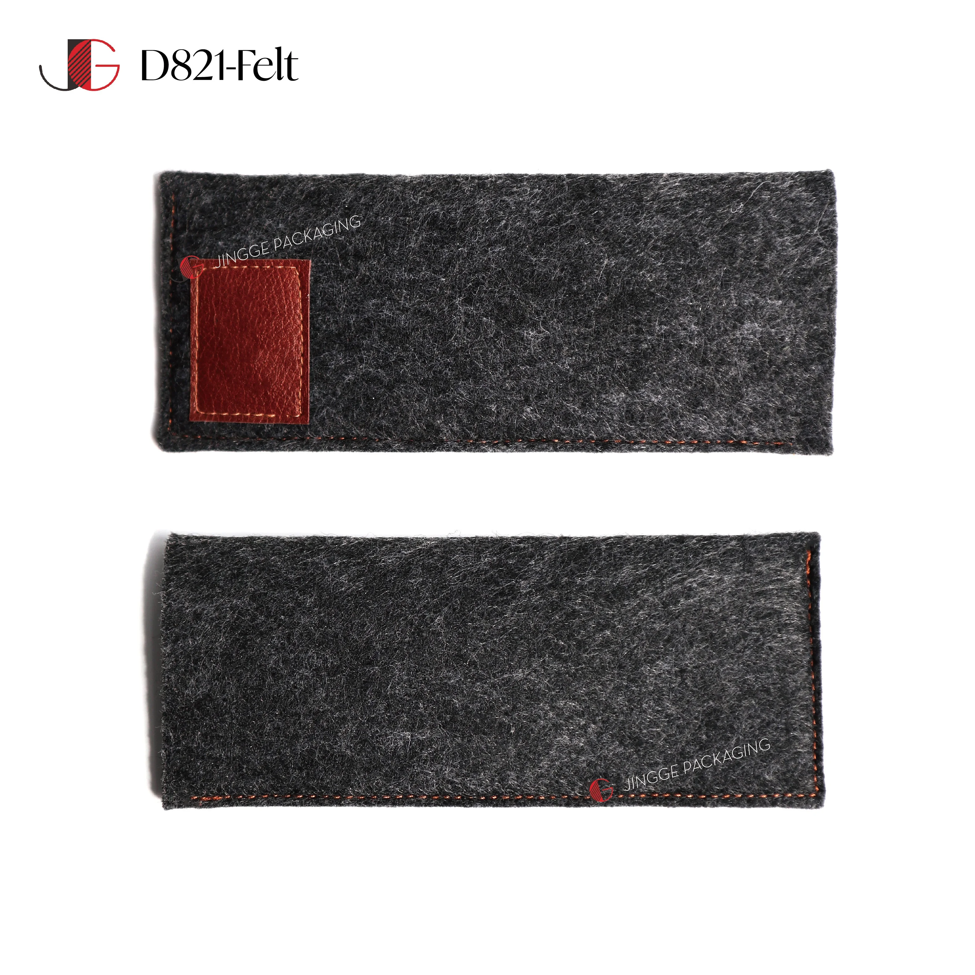 Custom Felt Spectacle Reading Glasses Case Soft Packaging Pouch for Sunglasses Recycled Felt Optical Glasses Case