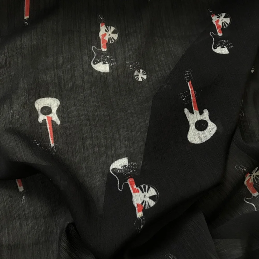 Хит продаж новейший стиль крикель Цифровая печатная шифоновая мох шифоновая ткань креп 75d шифоновая ткань для одежды