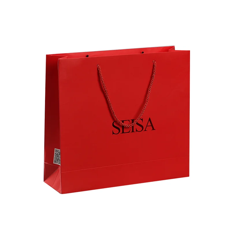 12. Extra large paper bags shopping gift bag logo printing kraft bag with twisted 6