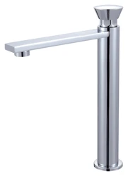 Long Water Spout Full Brass Deck Mounted Water Saving Self Closing Tap Time Delay Faucet for Basin or Public Bathroom