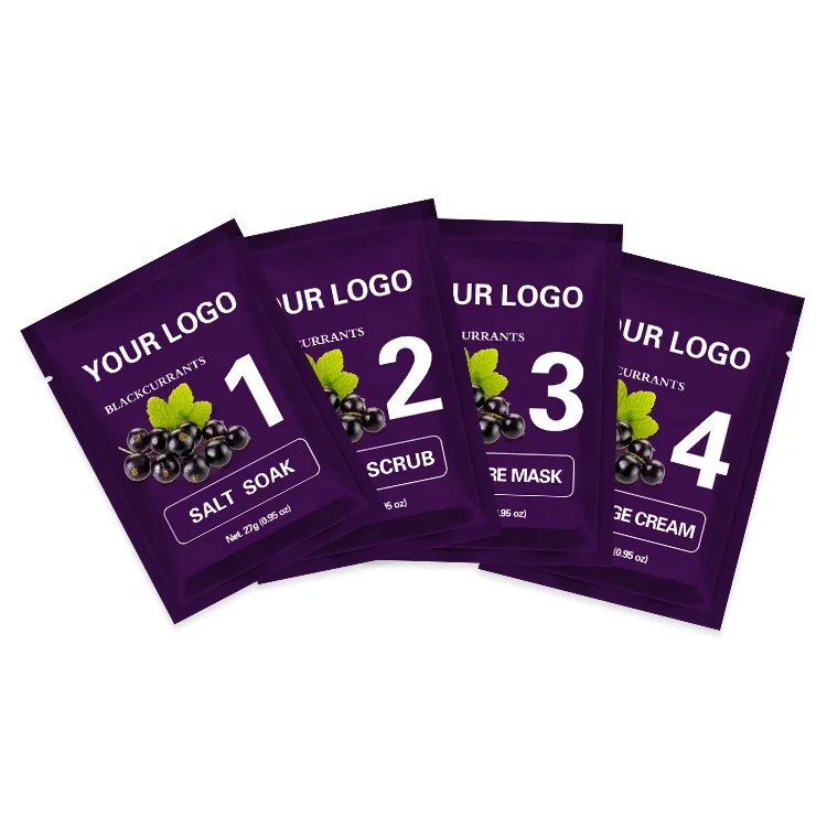 Private Label Customizable Fragrance Exfoliate Feet Moisturize Skin Home Foot Kit Deluxe Pedicure Spa Treatment