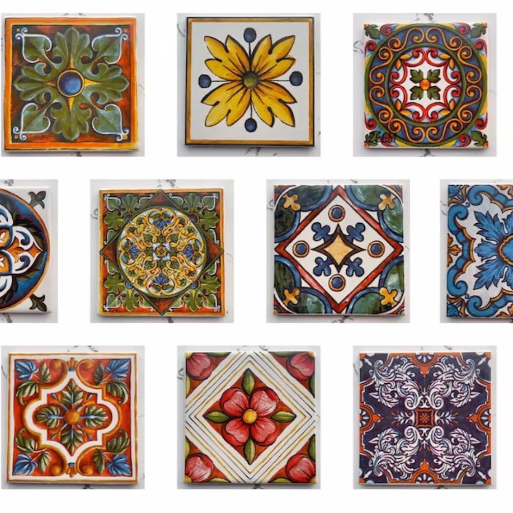 Factory hot selling modern high quality custom patterned ceramic tiles hotel living room bathroom art wall tiles