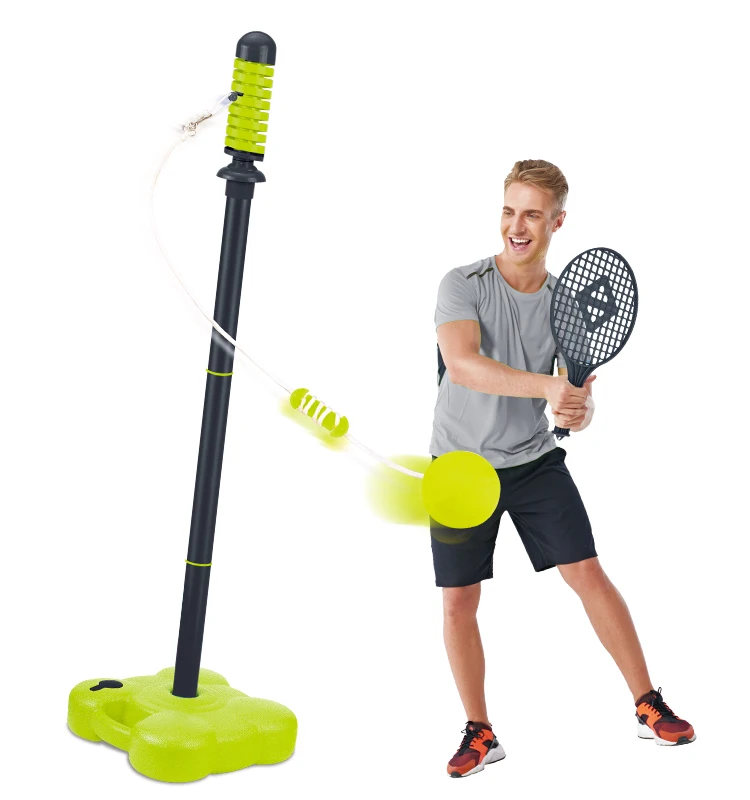 2 In 1 Tetherball Set With Base Tether Tennis Sets & Swing Soccer For Kids Outdoor Backyard Lawn Beach