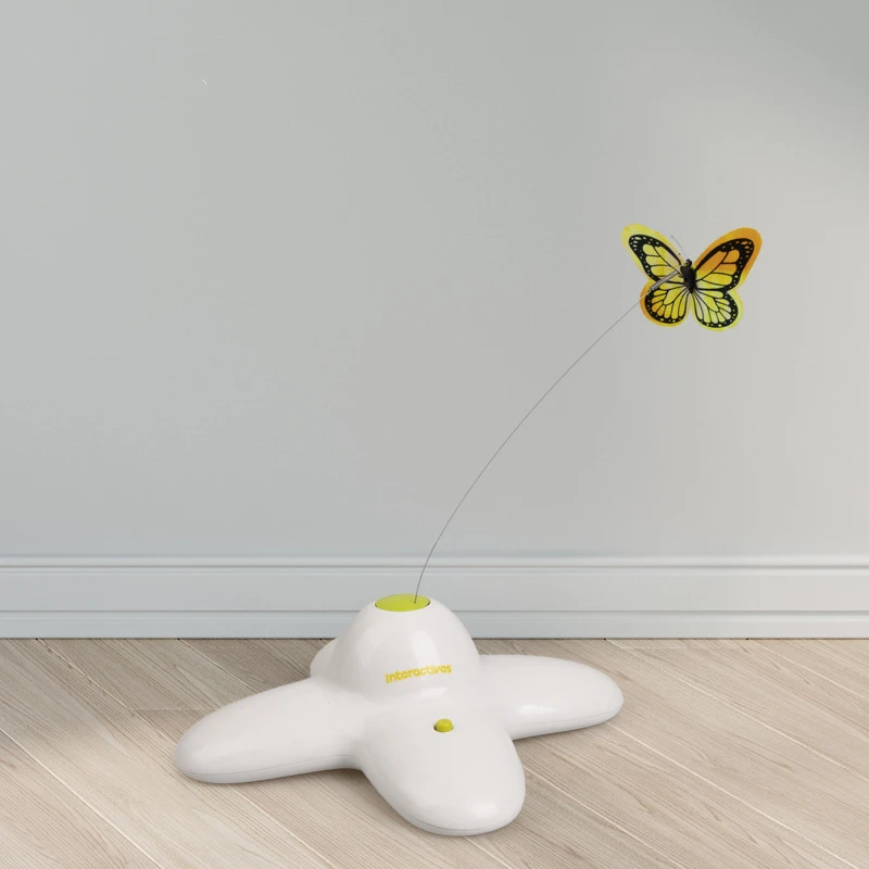 Cat Toys Funny Automatic Electric Rotating Butterfly Interactive Cat Teaser Toys For Cats