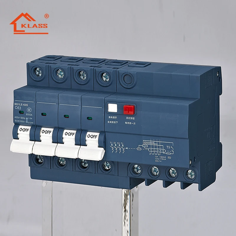 Factory sale RCBO circuit breaker MCB electrical breaker 1 2 34 pole Mcb miniature circuit breaker