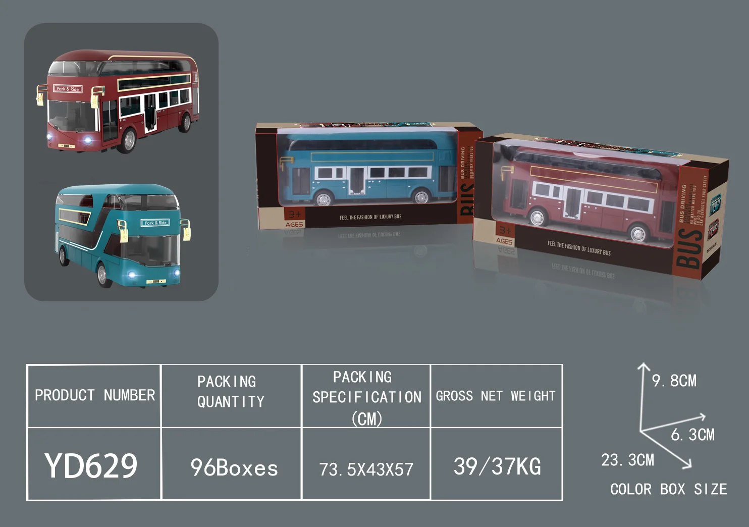 NEW Style Alloy cast double-decker bus with lights and music logo customization OEM ODM Diecast Model Car for Boy toy vehicle