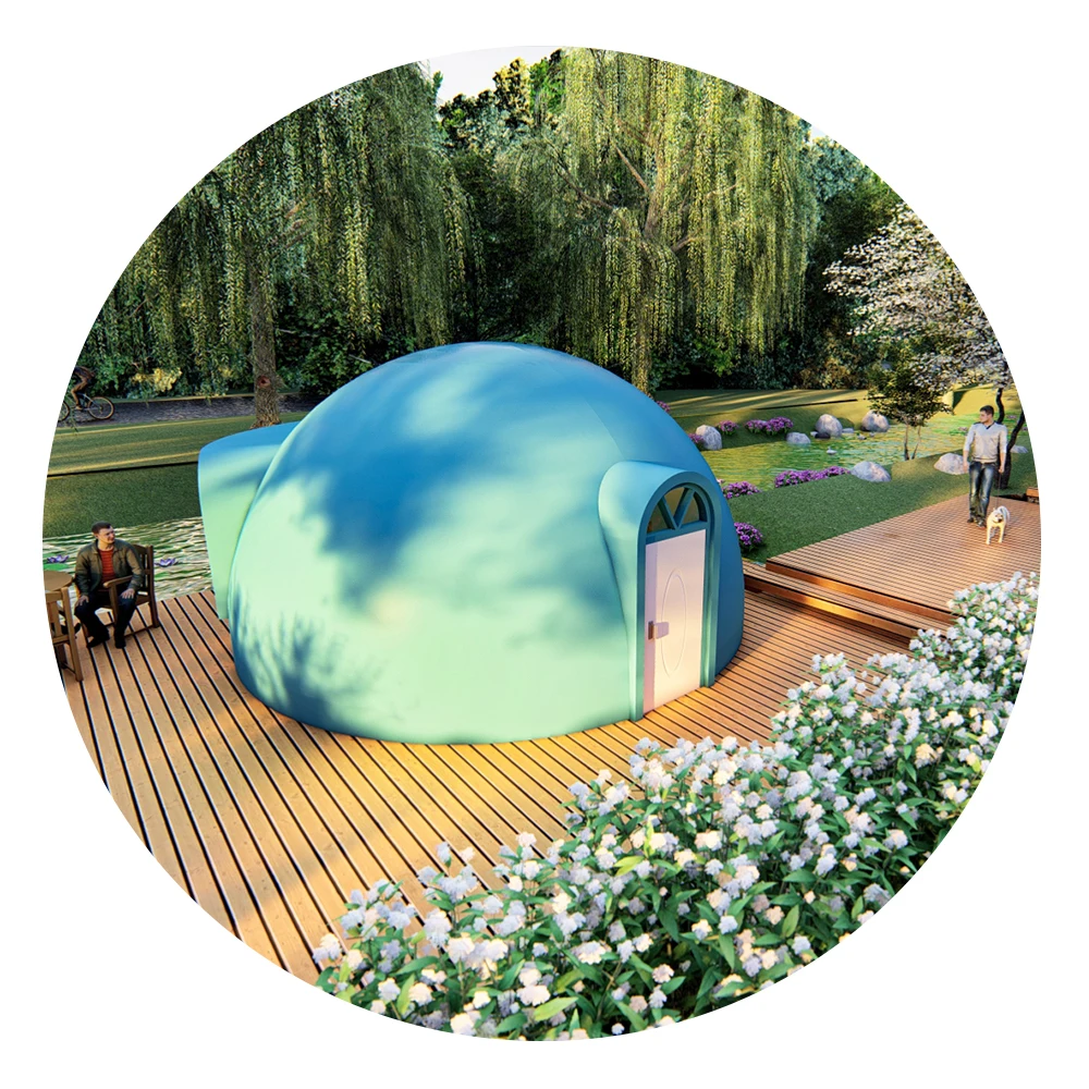 Prefabricated dome houses Casas domo prefabricadas Ecological building seaside villa Animation house