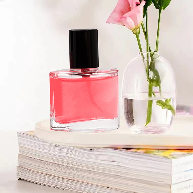 High Quality 30ml 50ml Luxury Beautiful Clear Oval Shape Empty Spray Perfume Glass Cologne Bottle