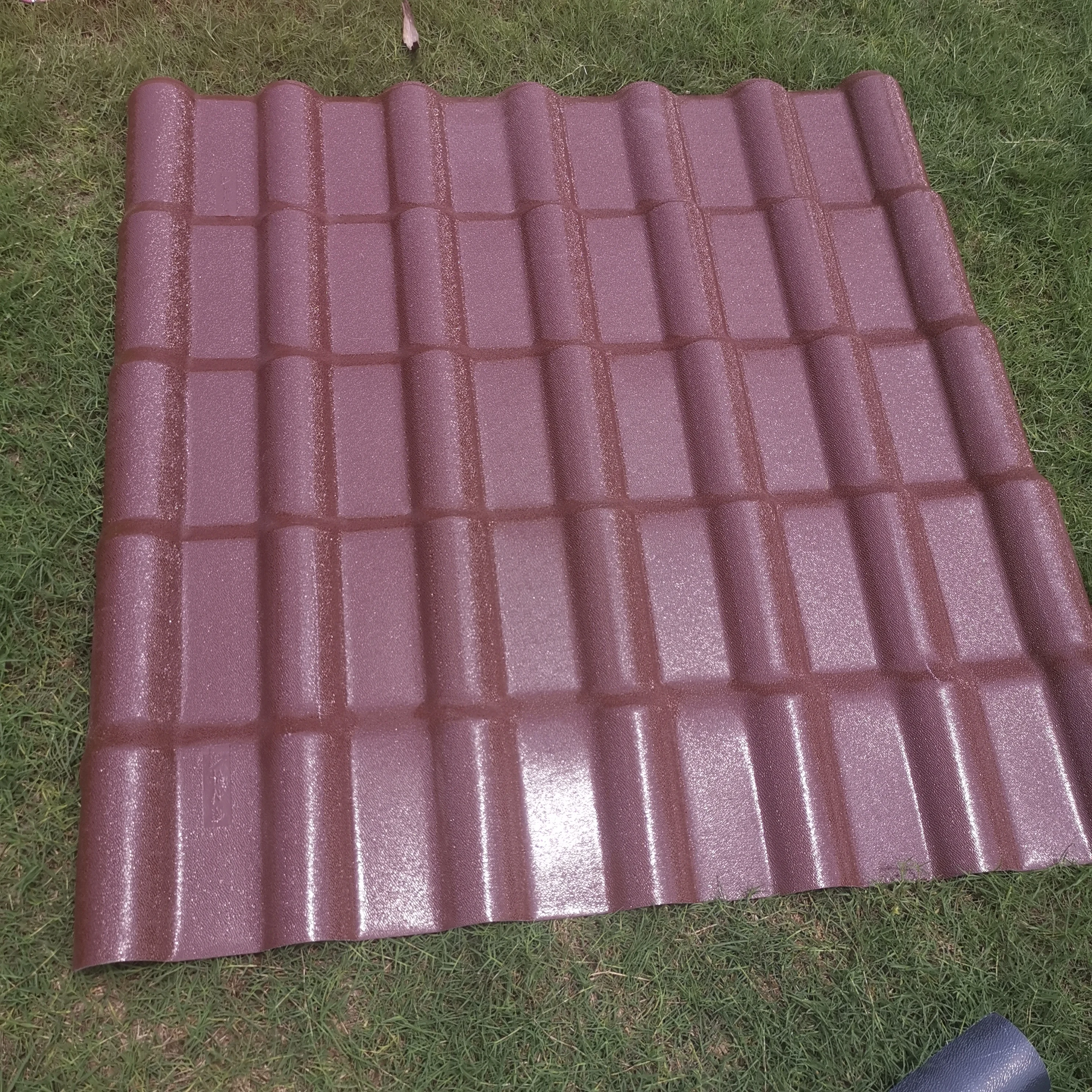 1050mm Residential Terracotta Spanish Synthetic Resin ASA PVC Roof