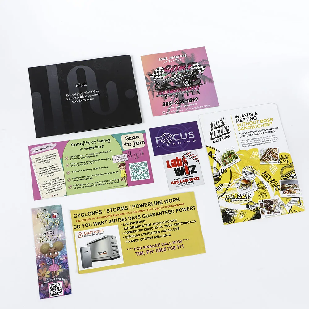 Glossy Matt Lamination in Colour and Printed on Both Sides Rain for Tent Printing and Binding Beautician Flyers for Marketing