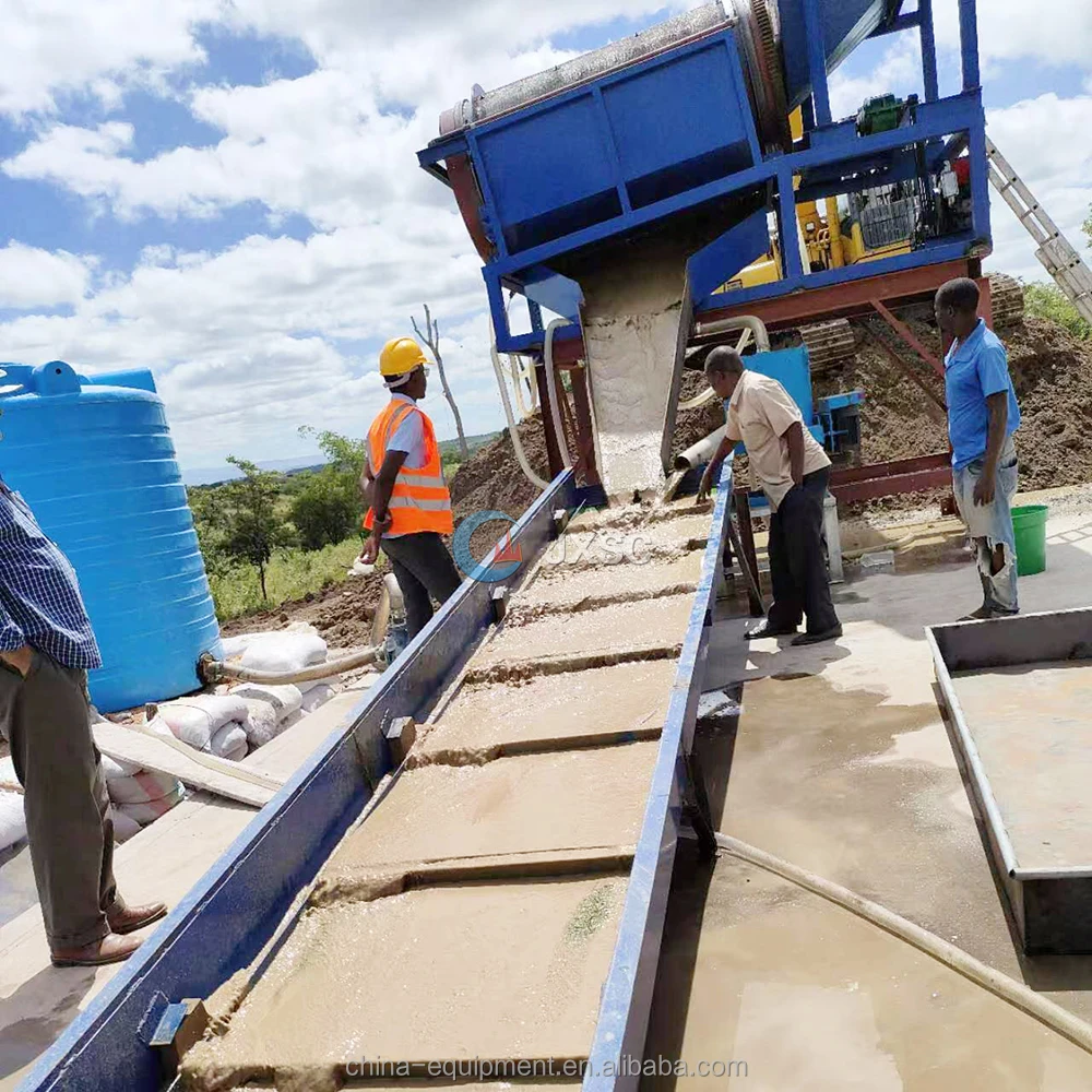 Full Setup Good Performance 40-50 Tons Per Hour Alluvial Gold Washing Plant In Mozambique