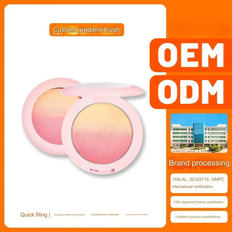 MLM Cosmetics Manufacturer OEM/ODM Private Label Long-Lasting Natural Concealer Contour Lightweight Powder Gradient Blush