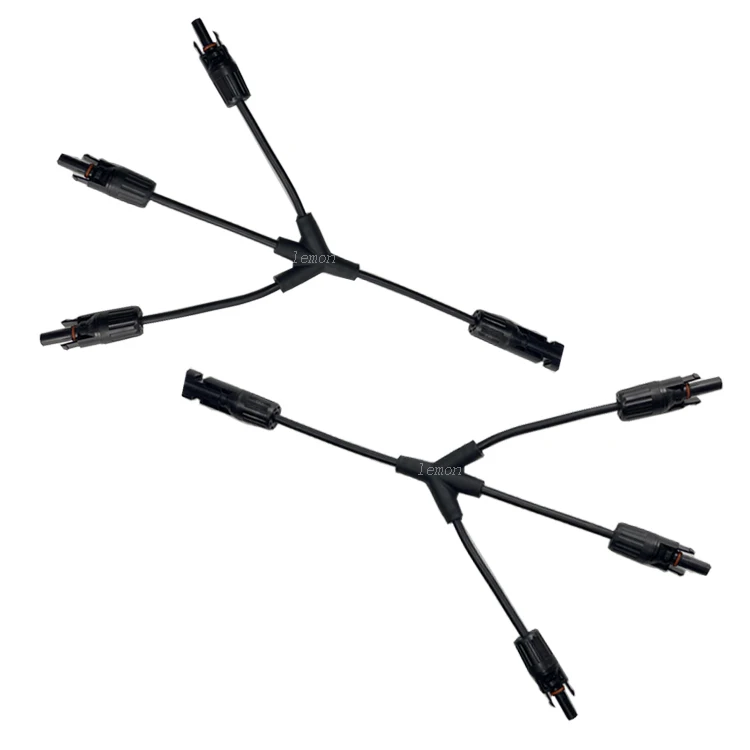 Y Type Solar PV Branch Cable Connector Parallel Adapters 1500V DC 50A 1 To 2 3 4 Way Solar Panel Connector