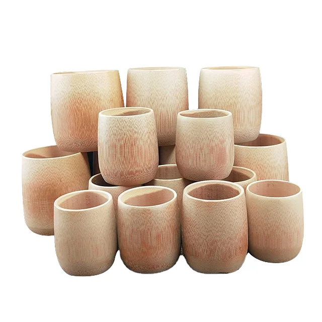 Vietnam Eco Friendly Dessert Sake Breakfast Milk Coffee Tea Customized Logo Bamboo Wooden Cups