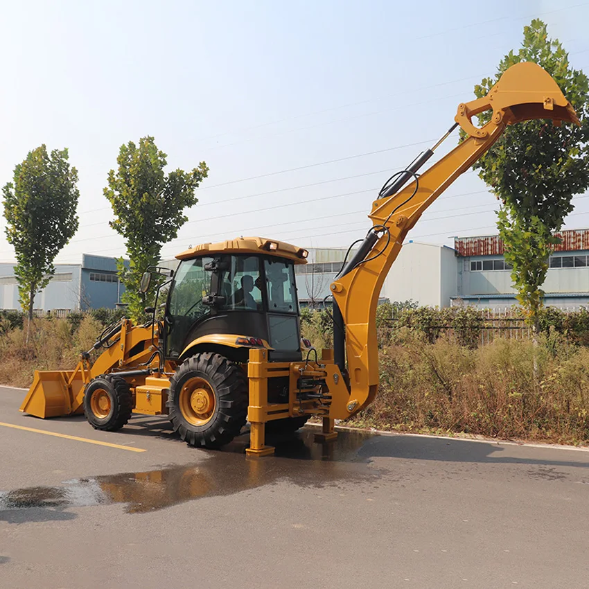 Most popular new design backhoe loader off-road four-wheel drive high-power front shovel and rear shovel dedicated to mining