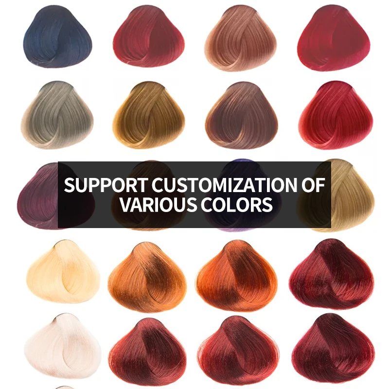 Factory Wholesale Ammonia-Free Non-Toxic Non Allergic Professional Black Hair Dye Organic Permanent 68 Colors Hair Color Cream