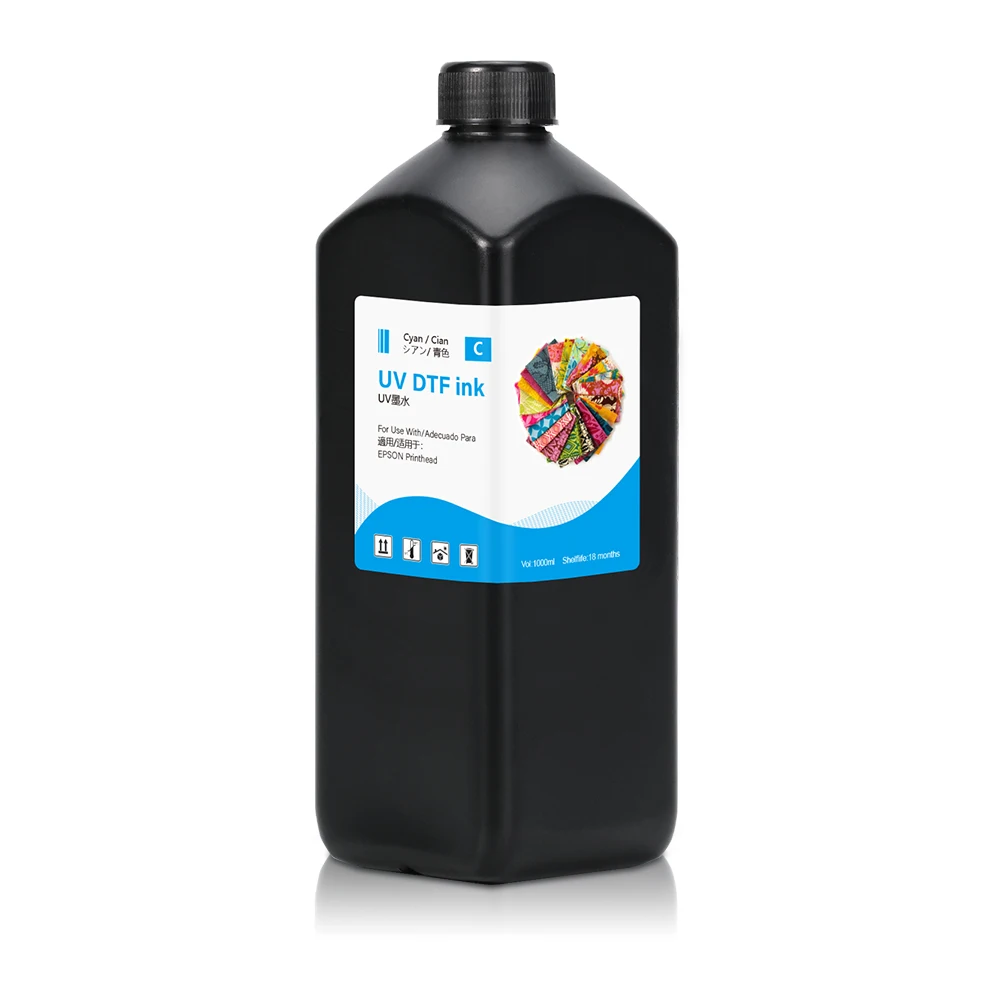 Winnerjet High Quality AB Film Sticker DTF UV Ink 1000ml UV DTF Ink for Epson TX800 XP600 I3200 I1600 4720 DTF Printer UV Ink