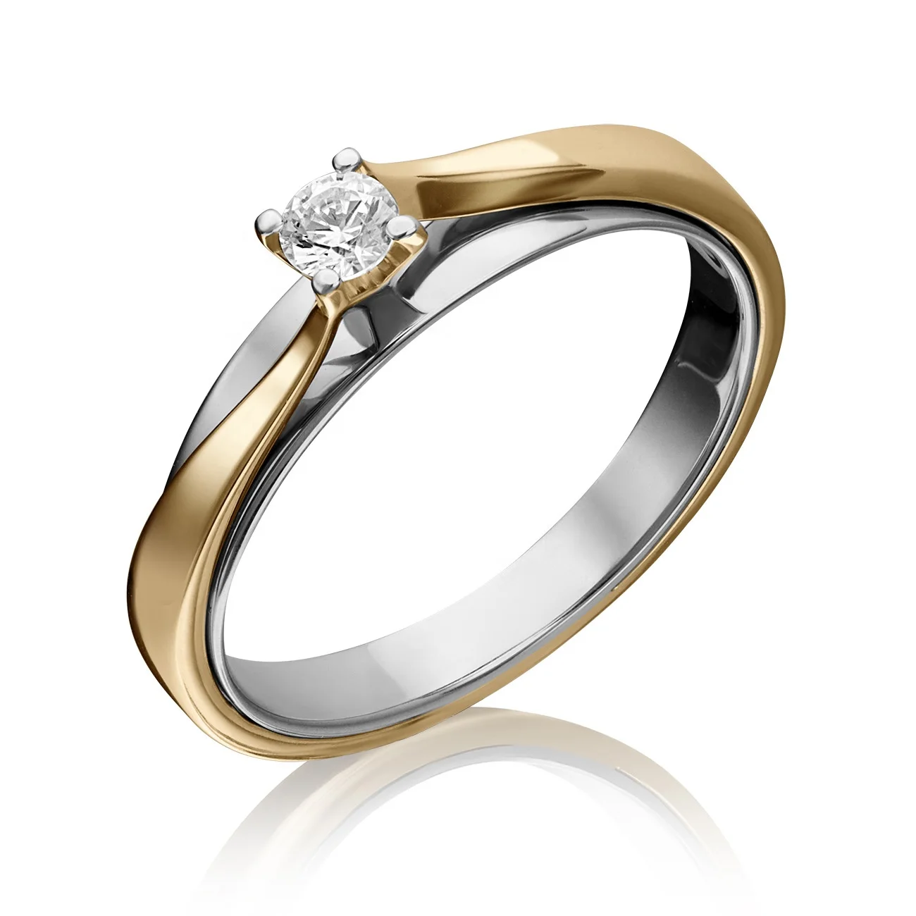 Стильное уникальное дизайнерское кольцо 14K твердое розовое желтое белое золото бриллианты Индивидуальные ювелирные изделия OEM ODM