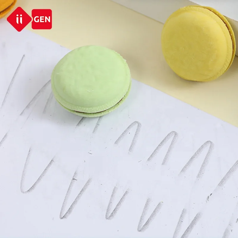 IIGEN food shaped erasers for children eraser cute 3D shaped erasers rubber custom logo stationery for kids
