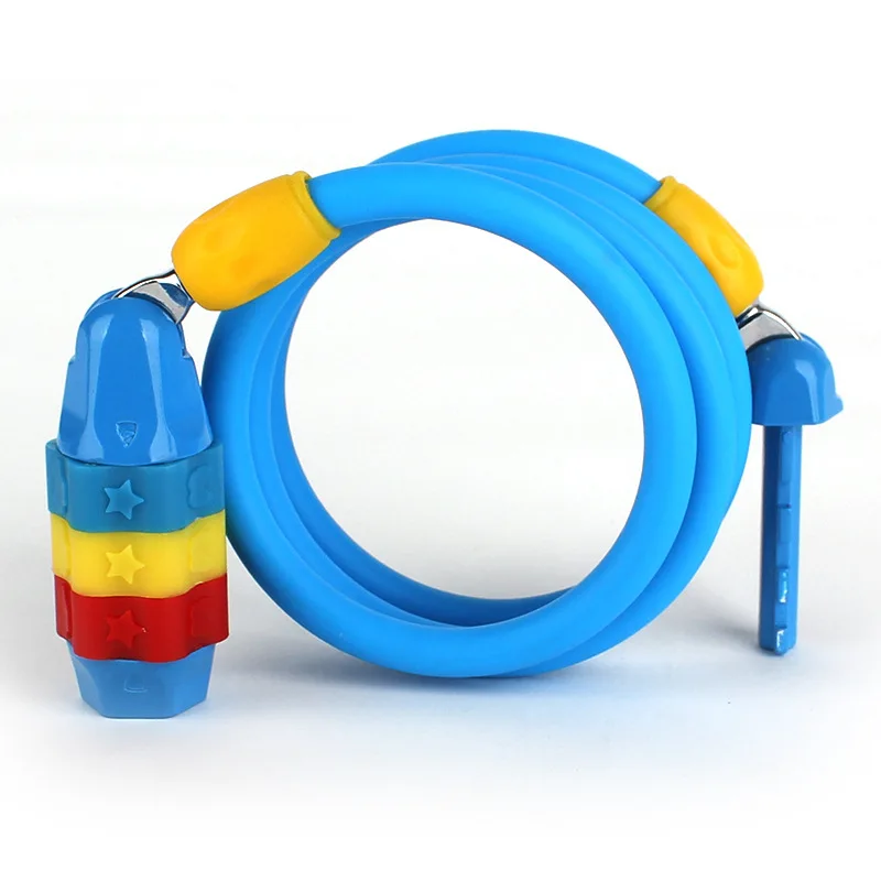 YH9152 цветные маленькие 3-цифровой комбинация велосипедной цепи блокировки велосипедный замок трос, хорошее качество для детей