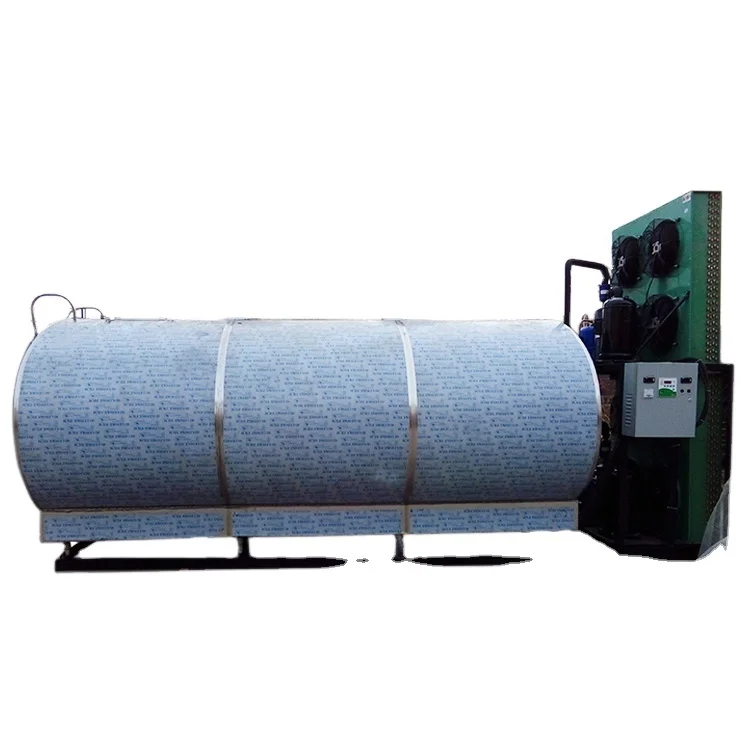 Stainless steel horizontal refrigerated  fresh goat milk cooling tanks