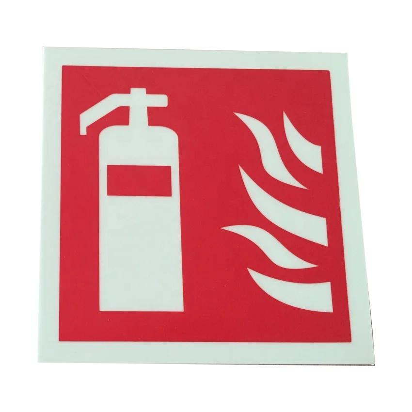 Glow in the dark fire safety signal custom fire extinguisher stickers signs fire hydrant wholesale
