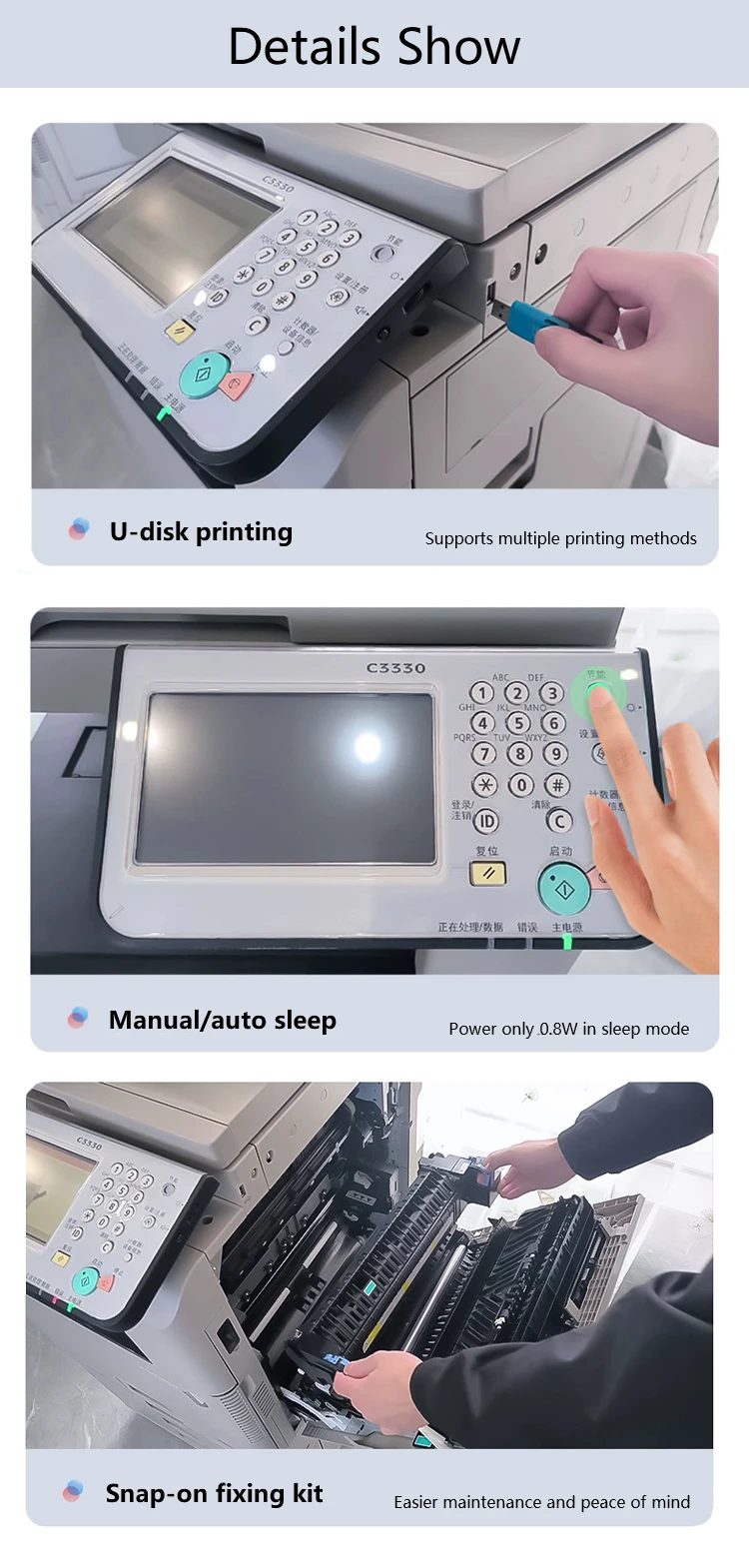 Multifunction Printer color Second Hand Copiers refurbishment copier machine canon  for Canon 3530 Used Copier