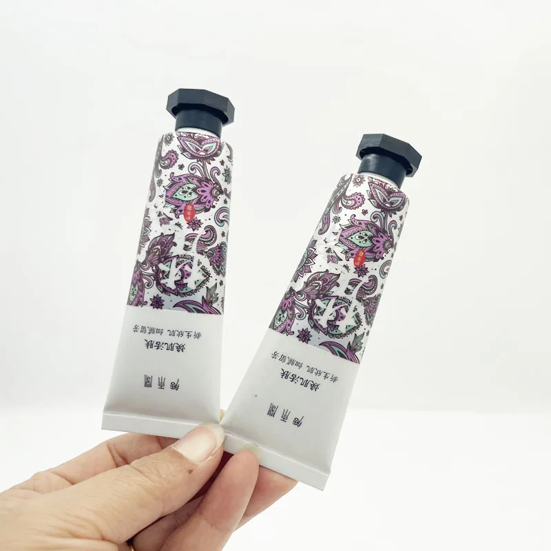 Customized fashion top screw cap octagonal cover hand cream soft tube