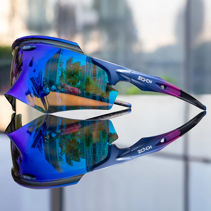 SCVCN Fashion Cycling Sunglasses Men Women Outdoor Sports Riding Running Driving Protection Glasses Bike Bicycle Glasses HD Lens